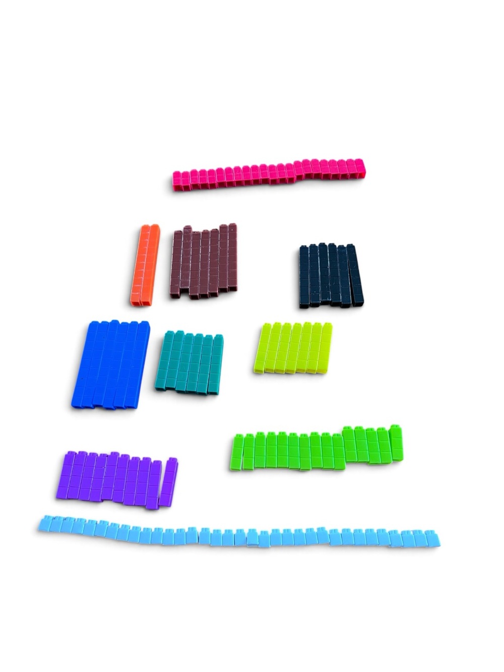 Colorful Linking Math Cubes & Counting Rods Set - Picture 2 of 3
